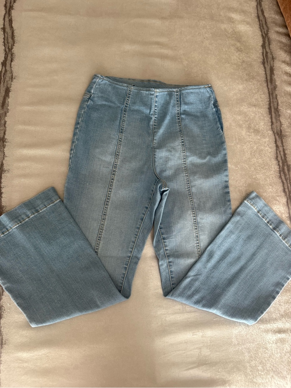 INC International Concepts Light Blue High-Rise Flare Jeans